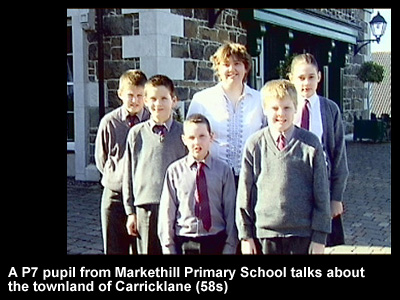 Photo of Markethill Primary School pupils and teacher.