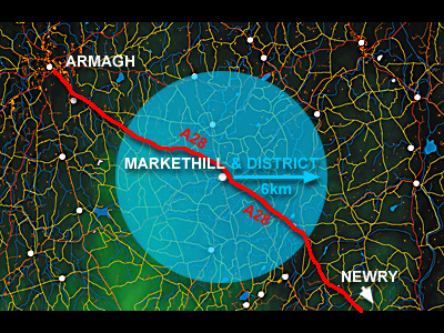 Map of Markethill and District