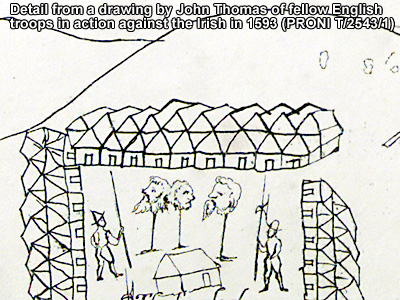 Battle illustration by John Thomas in 1593. Crown Copyright.