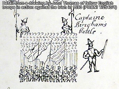 Battle illustration by John Thomas in 1593. Crown Copyright.
