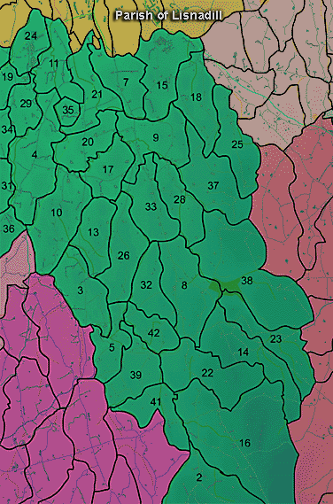 Parish map with townlands