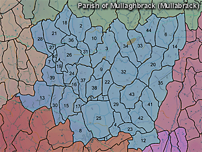 Parish map with townlands